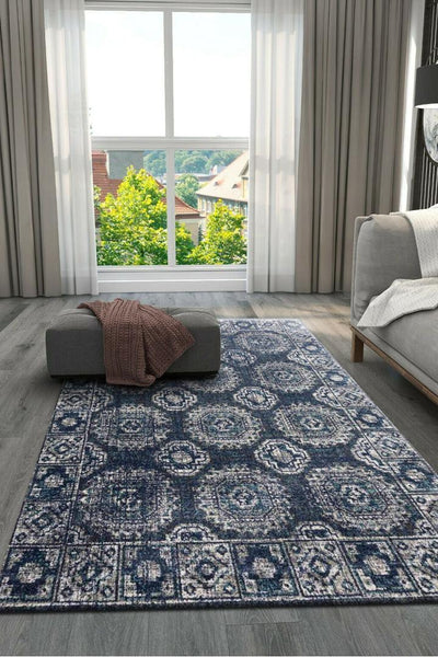 Empire Distressed Rug - 107 Blue