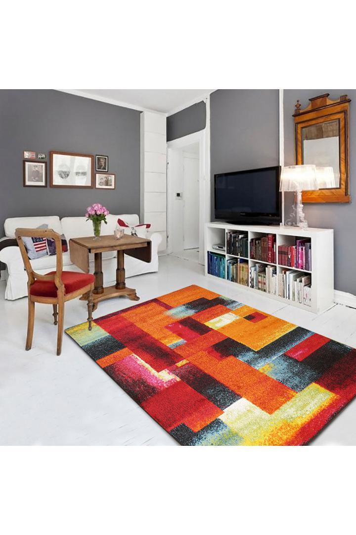 Esatto Abstract Brush strokes Rug - 103 Multicolours