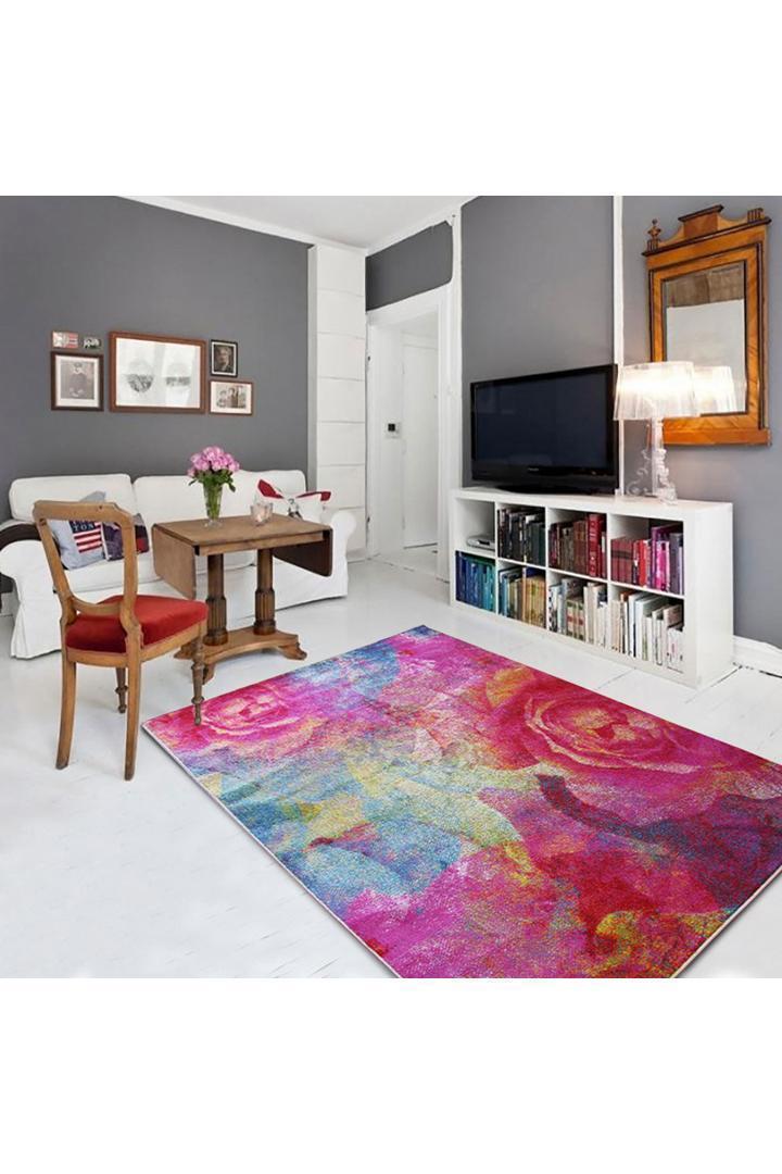 Esatto Abstract Brush strokes Rug - 113 Multicolours