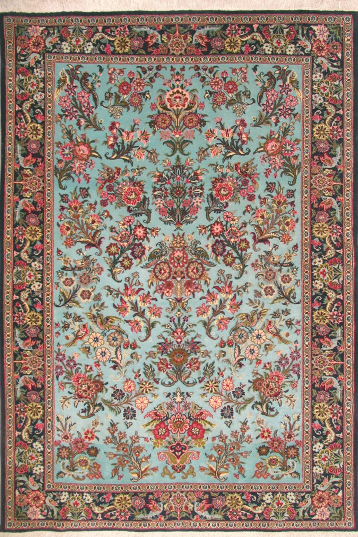 Kum Floral Hand Knotted Wool Rug - 219x143