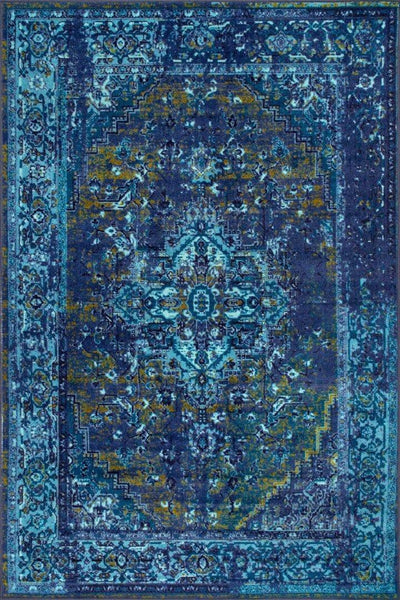 Evoke Distressed Rug - 108 Blue