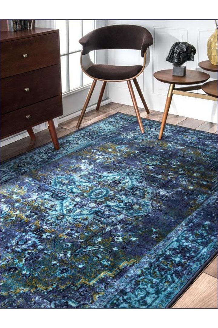 Evoke Distressed Rug - 108 Blue