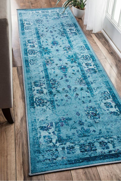 Evoke Distressed Rug - 101 Blue