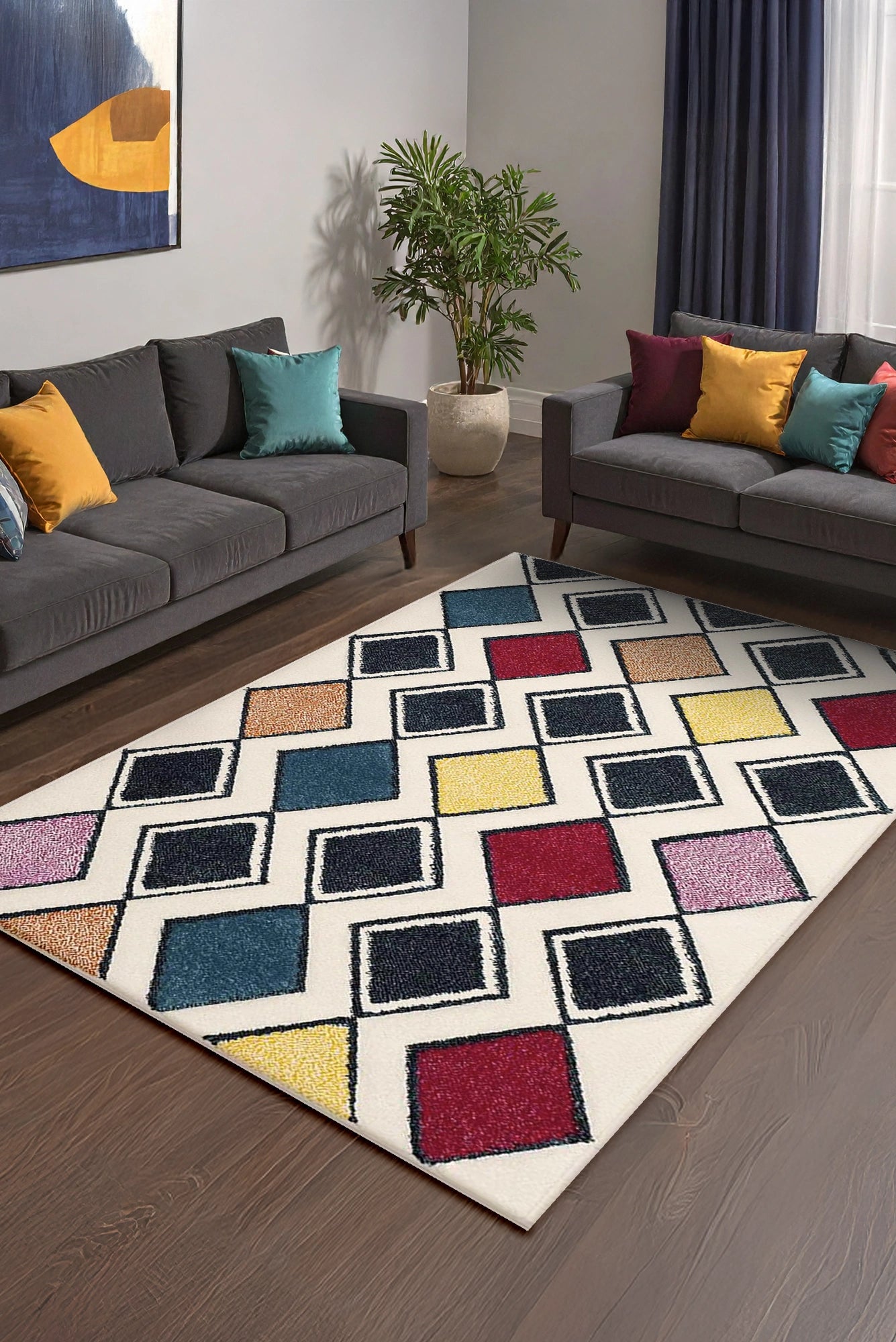 Fantasy Abstract Rug - 103 Multicolours