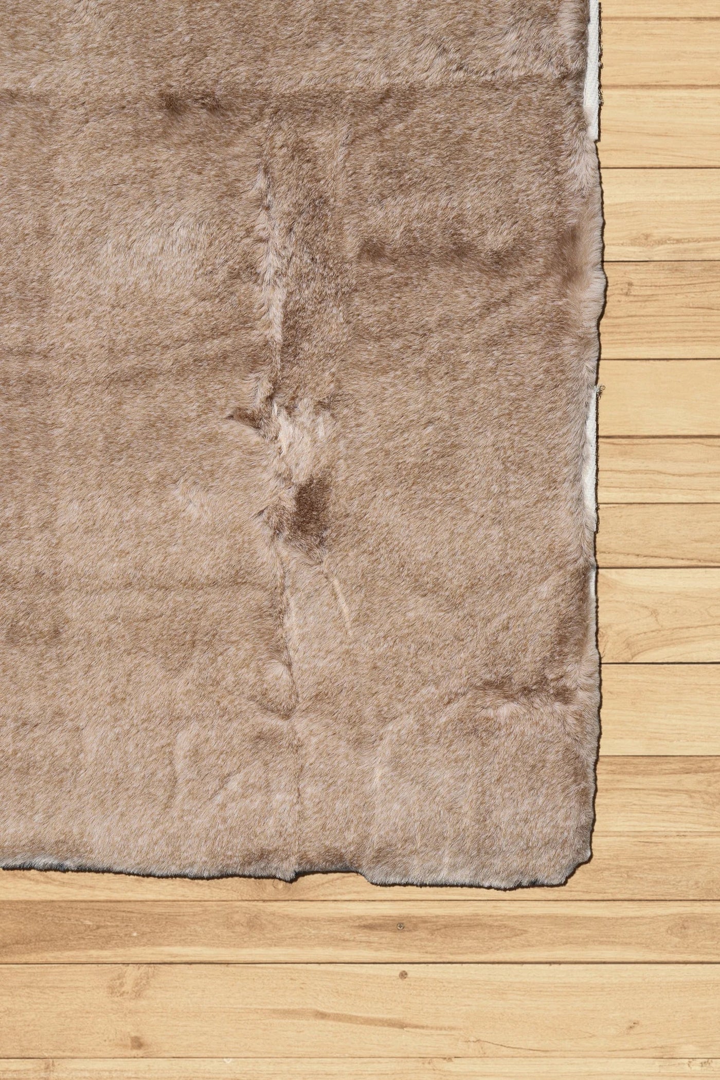 Faux Bunny Fur Rug  - N4-Beige