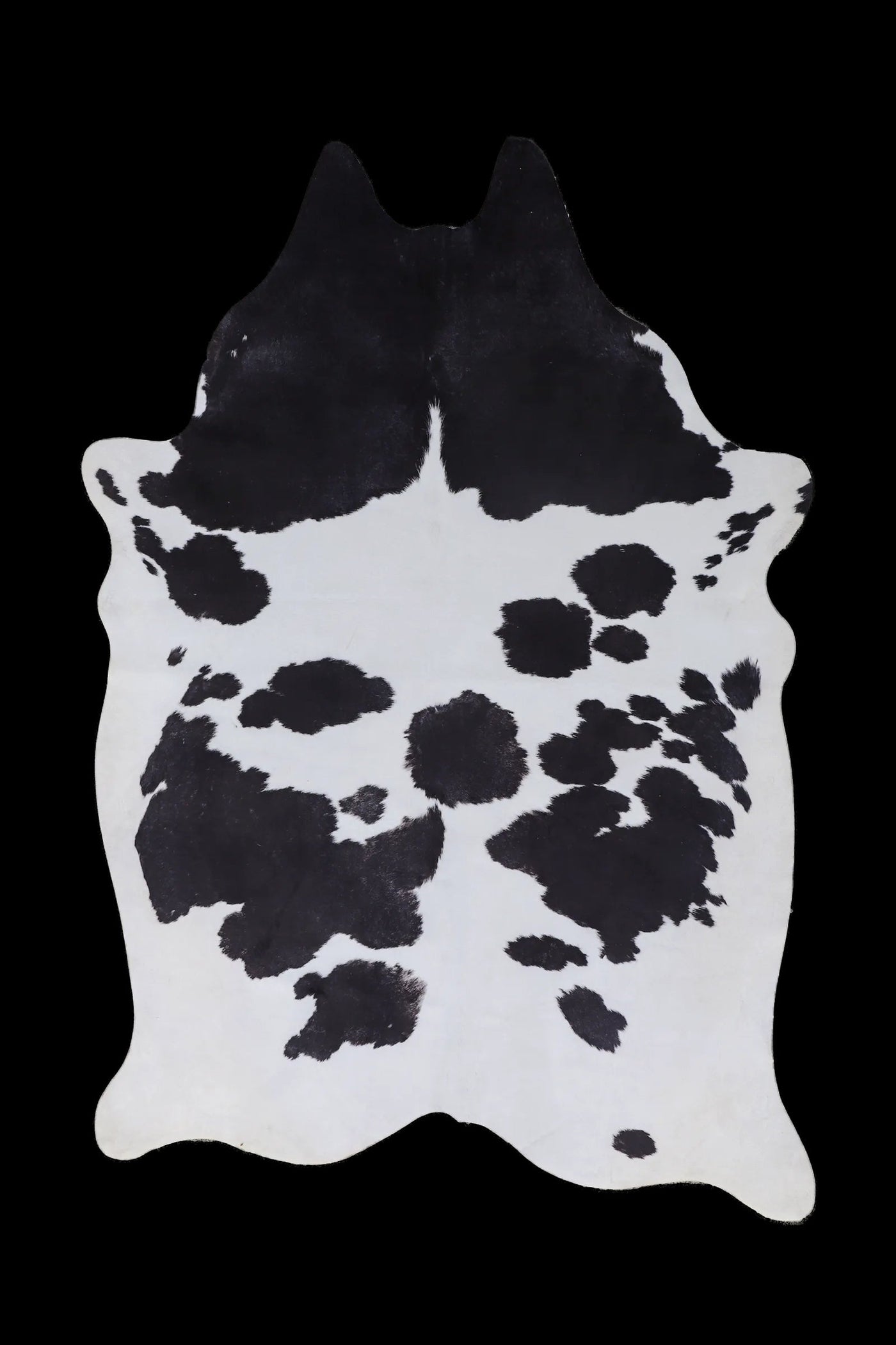 Faux Cowhide Fur Rug  - 900 Black-White