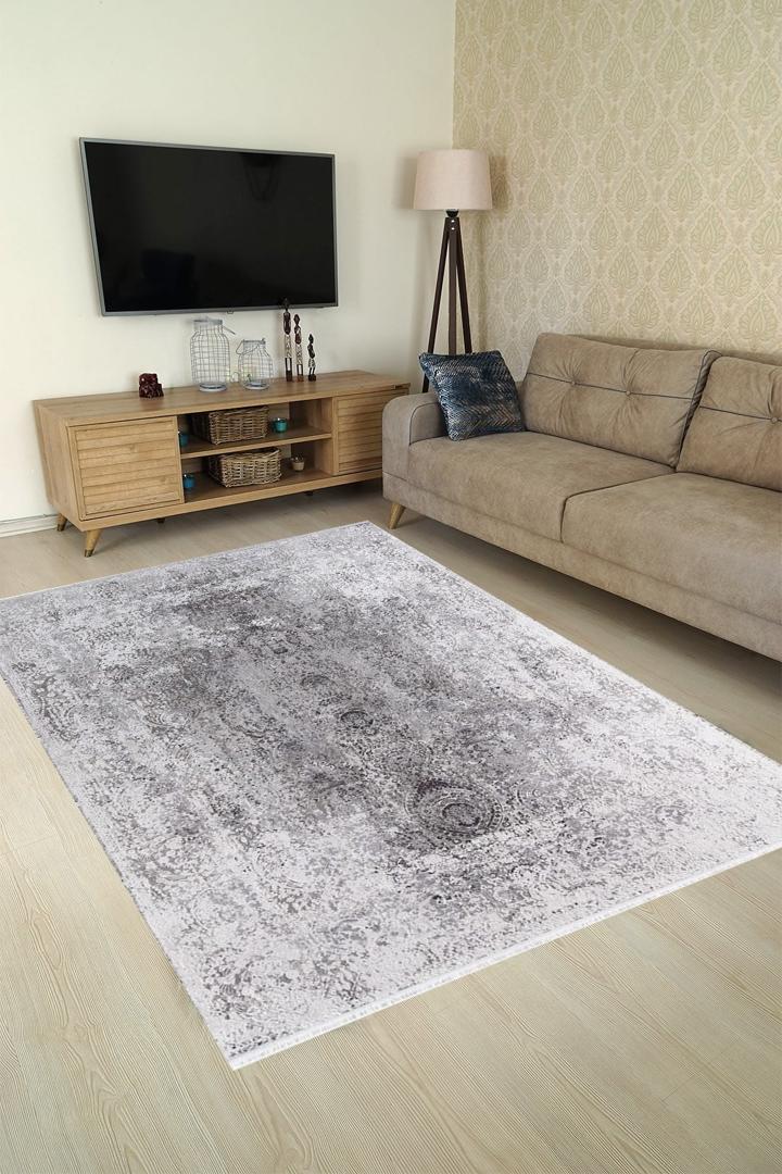Fusion Embossed Rugs Y269D-Cream-Grey | Buy Rugs Online | Cyrus Rugs