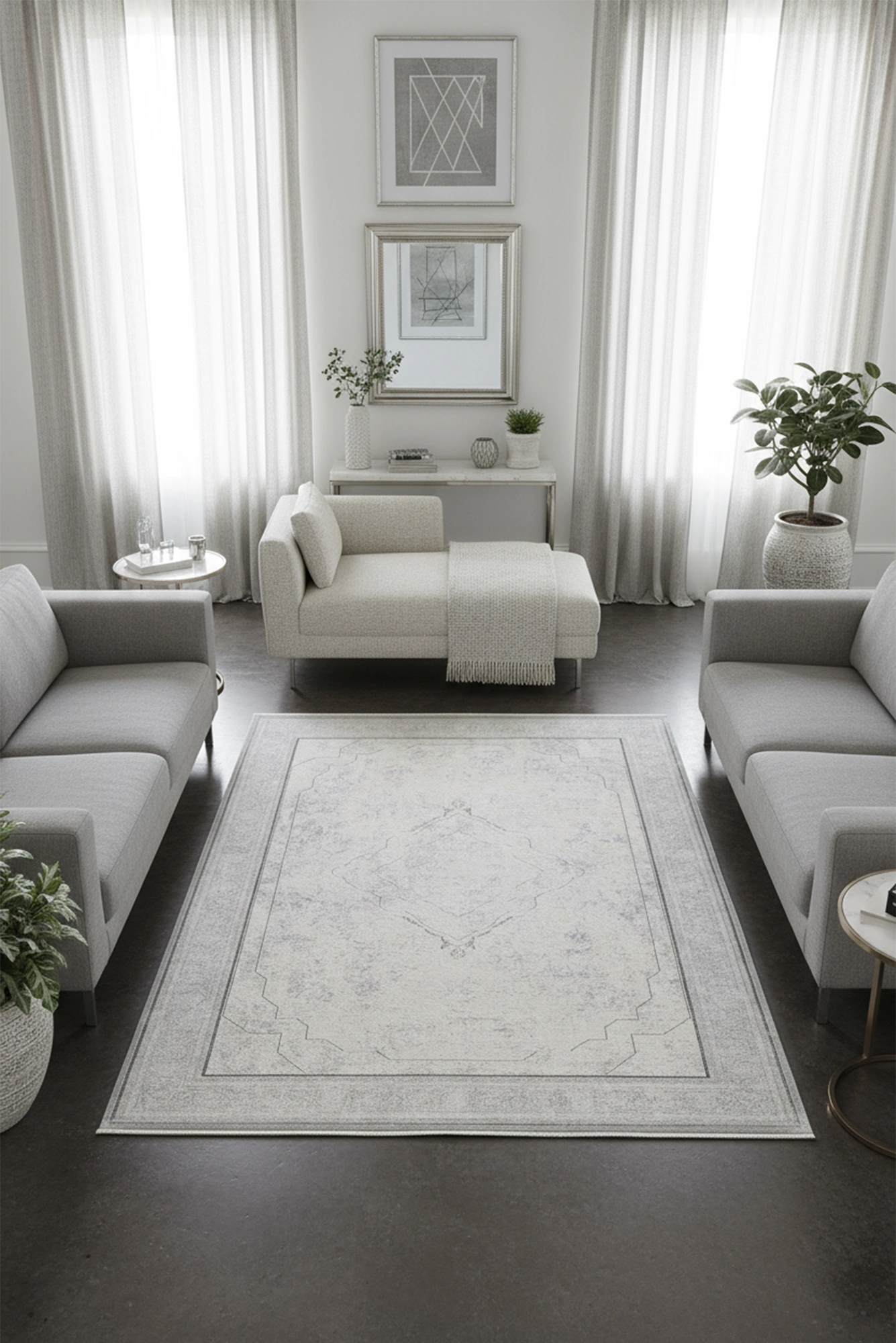Fusion Embossed Rug - 106 Grey