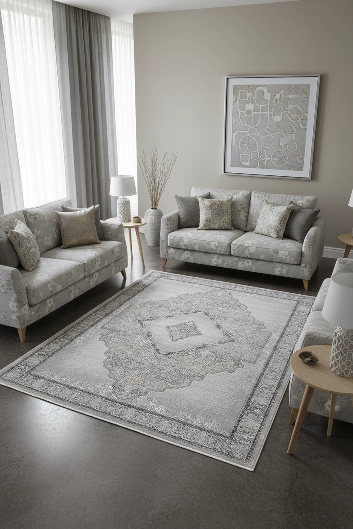 Fusion Embossed Rug - 110 Grey
