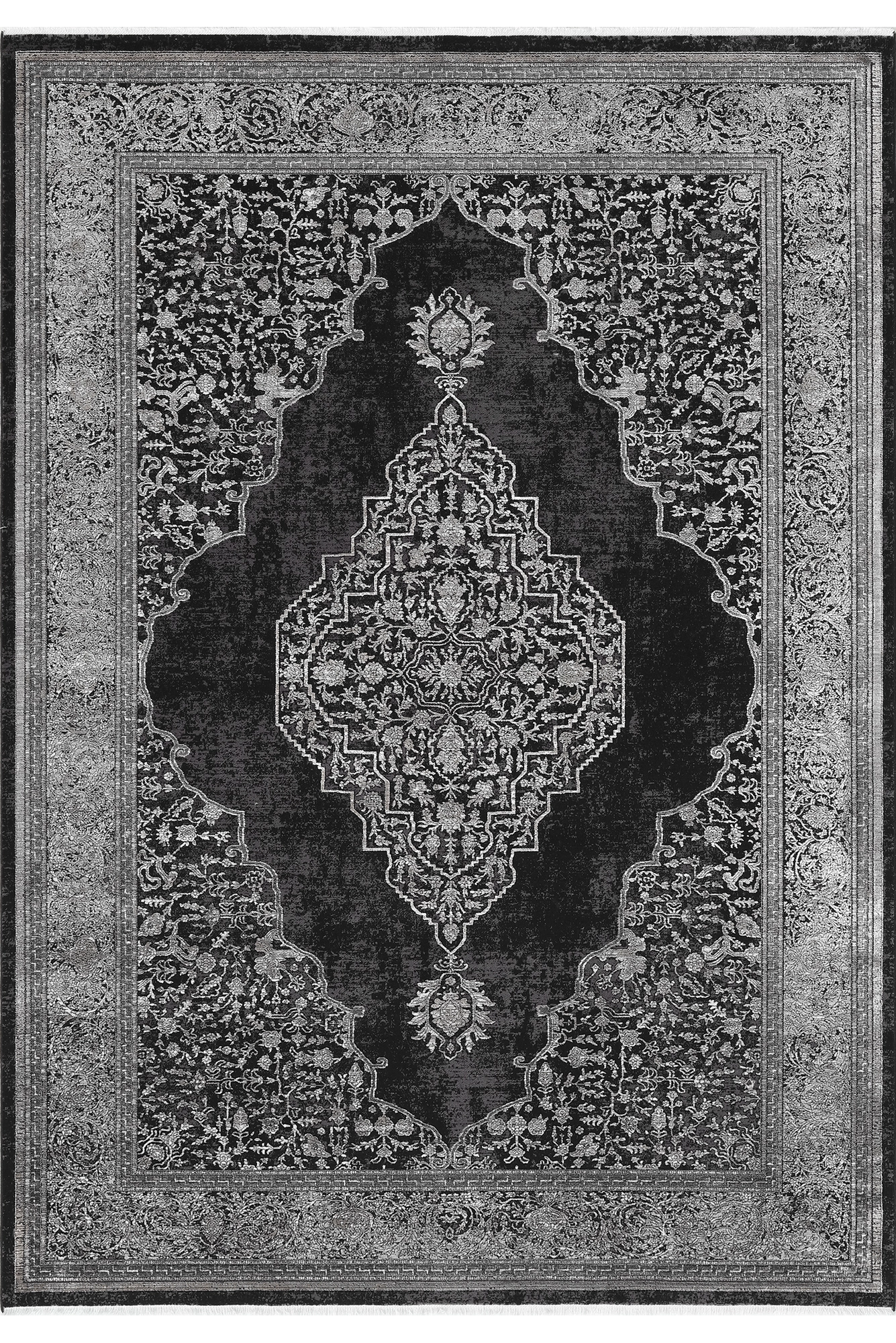 Fusion Embossed Rug - 111 - Black