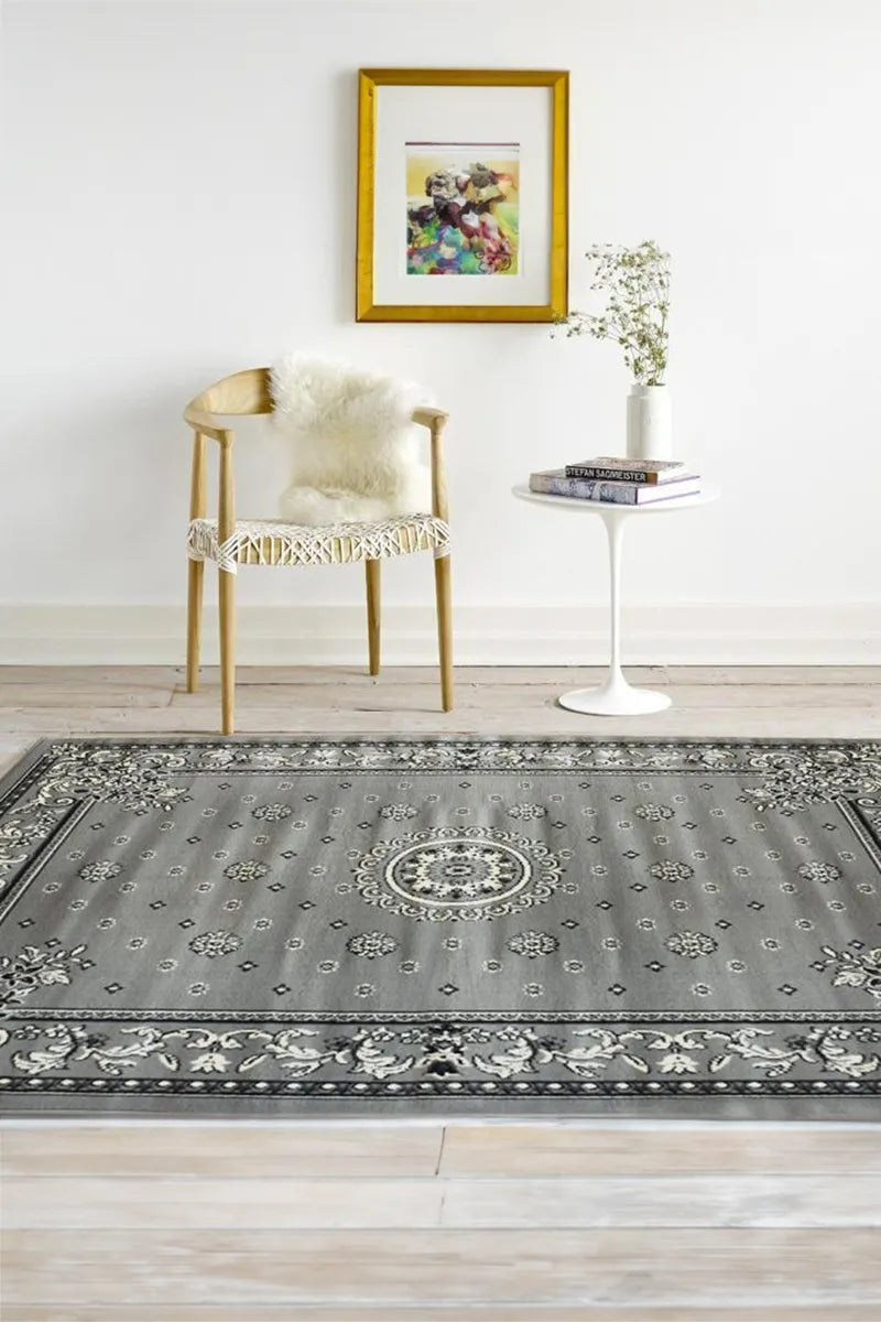 Gino Traditional Border Rug 1619V-GREY | Buy Rugs Online | Cyrus Rugs