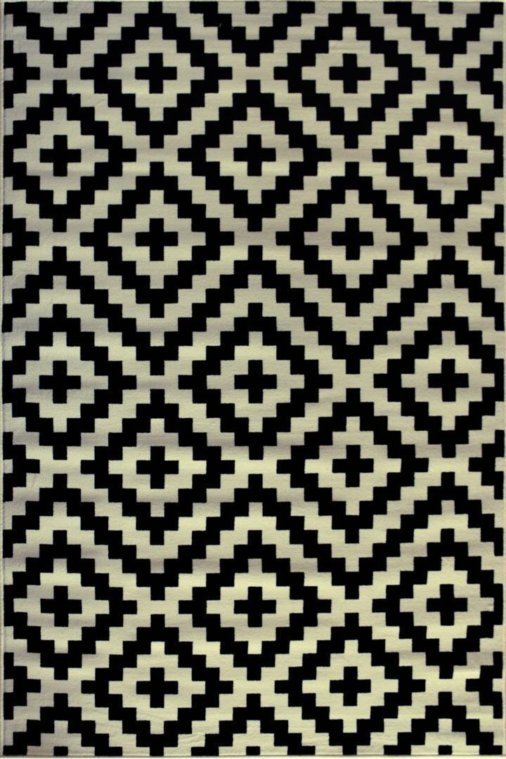 Gino Geometric Rug - 107 Black