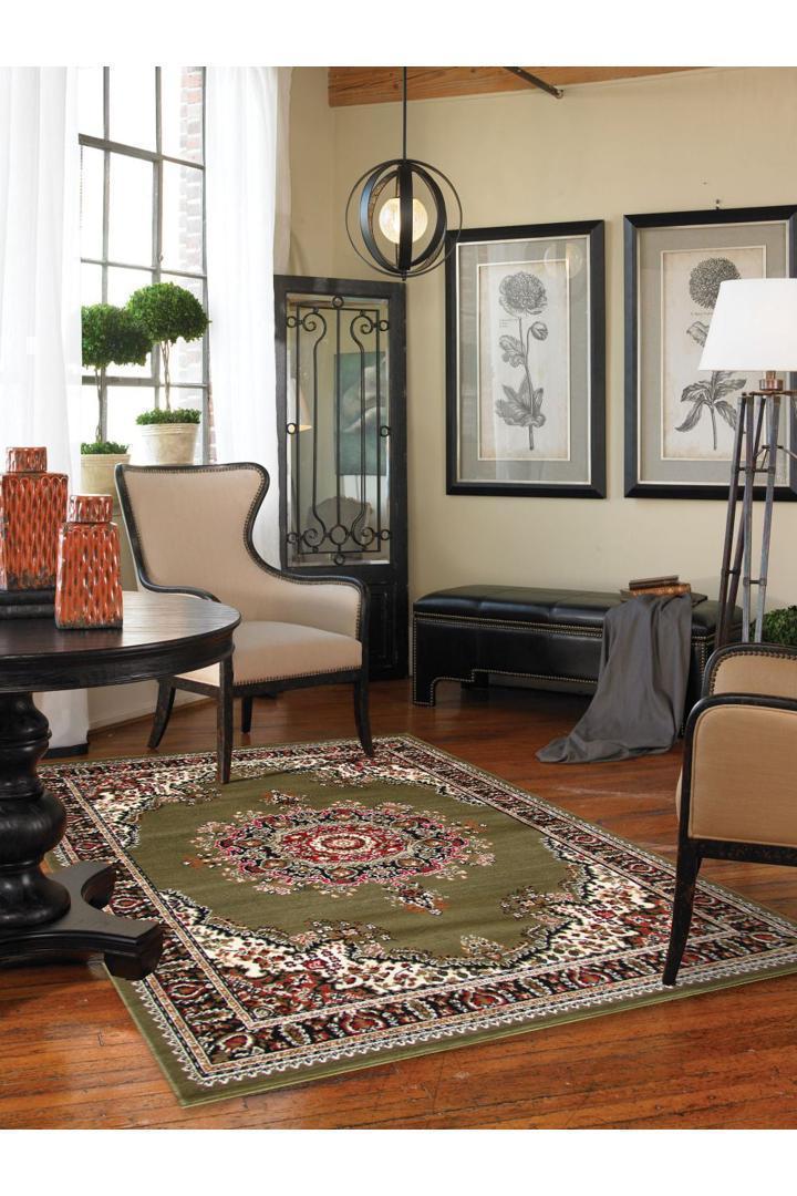 Gino Traditional Medallion Rug 99-N.GREEN | Buy Rugs Online | Cyrus Rugs