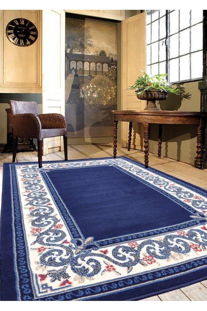Gino Traditional Border Rug V0382-NAVY | Buy Rugs Online | Cyrus Rugs