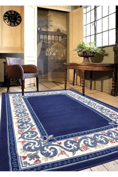 Gino Border Rug - 116 Blue