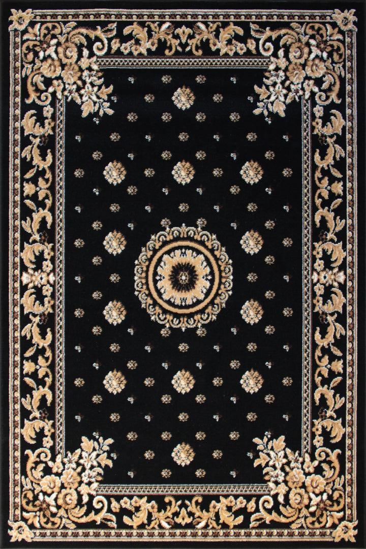 Gino Traditional Border Rug V1619-BLACK | Buy Rugs Online | Cyrus Rugs