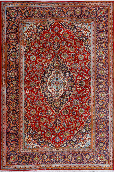 Kashan Hand Knotted Rug 288x209cm