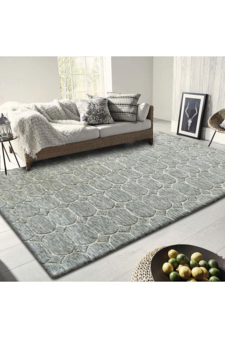 Hermes Handwoven Wool Rugs 1654-SGRY