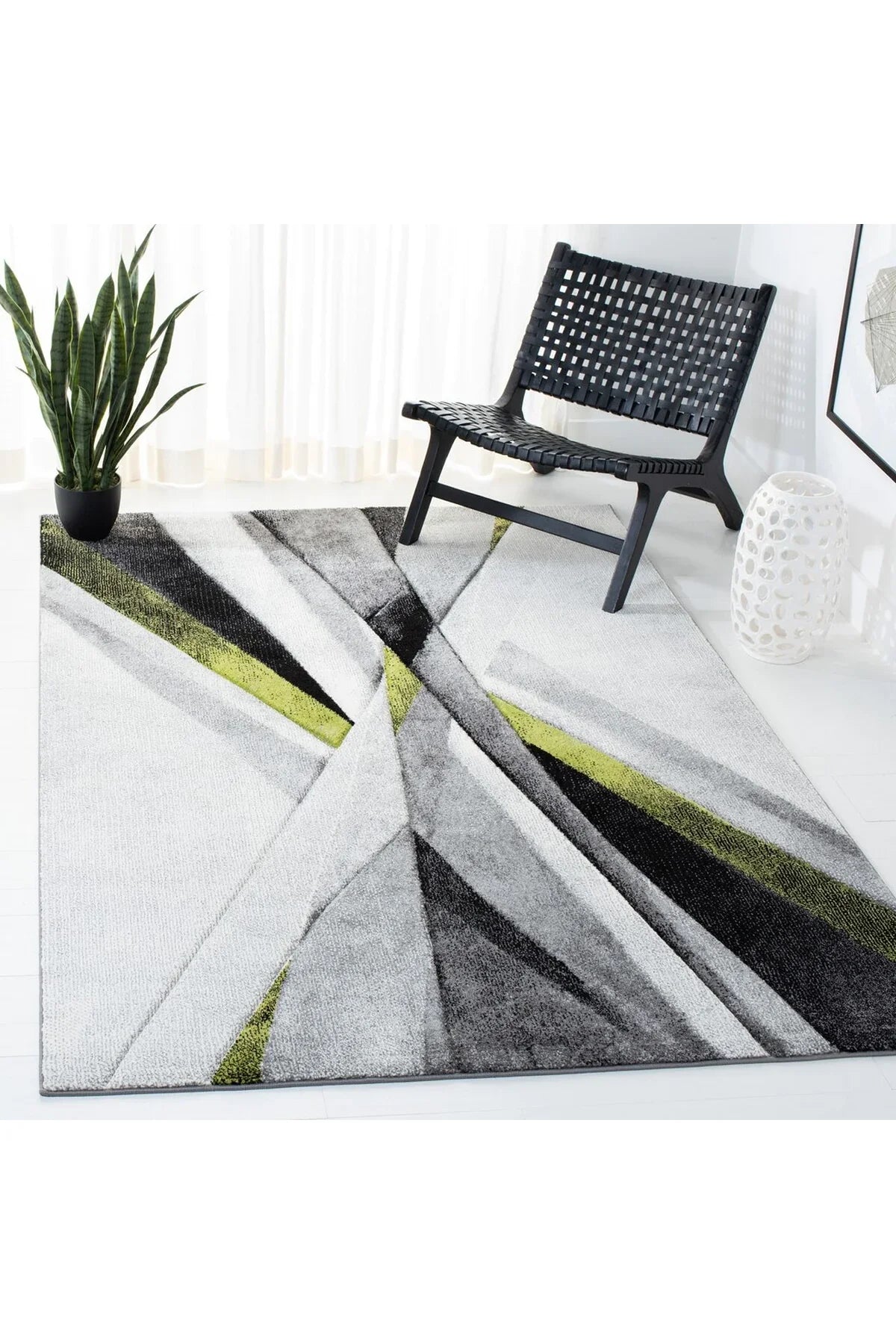 Fantasy Abstract Rug - 109 Green