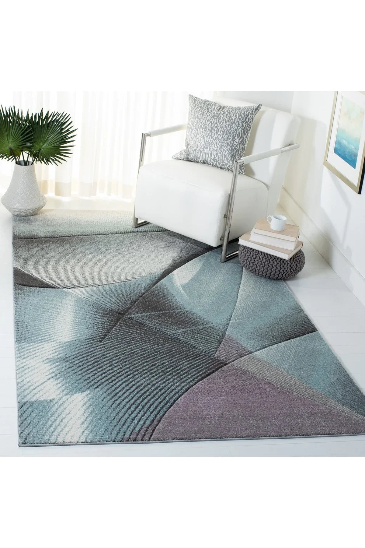 Fantasy Abstract Rug - 116 Blue