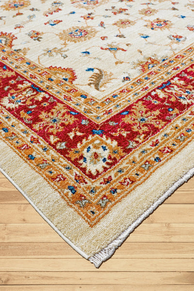 Marakesh Traditional Rug 1271 Ivory Red