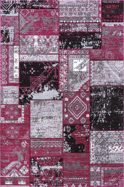 Patchwork Rug - 107 Pink