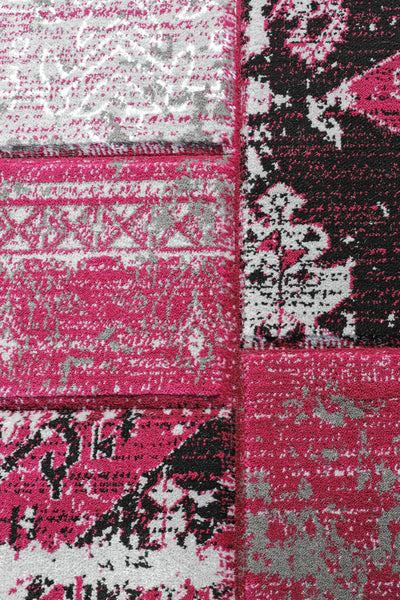 Patchwork Rug - 107 Pink