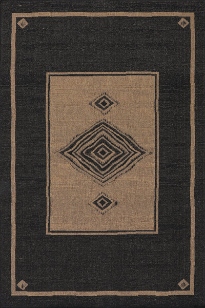 Sisalo Abstract Flatweave Rug - 158 Brown