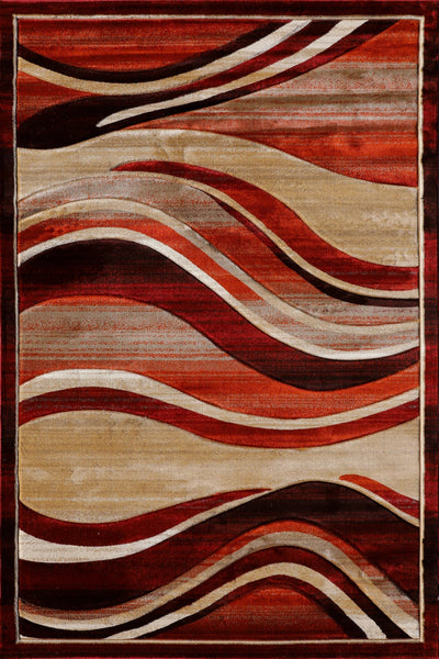 Pisa Abstract Rug - 124 Red