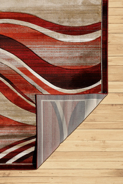 Pisa Abstract Rug - 124 Red