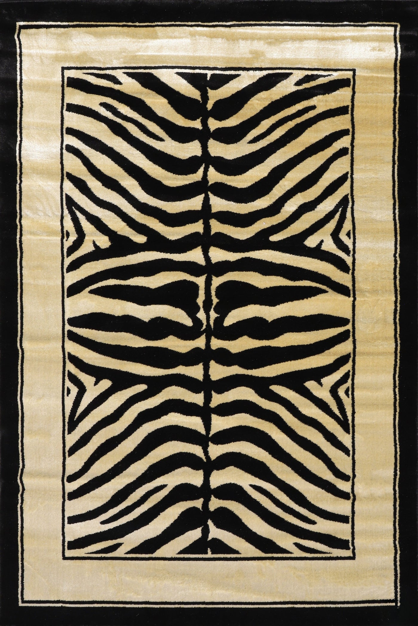 Safari Animal Print Rug - 102 Black