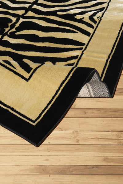 Safari Animal Print Rug - 102 Black