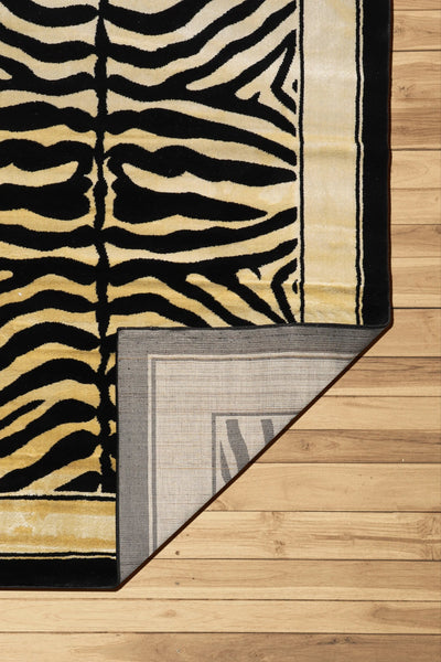 Safari Animal Print Rug - 102 Black