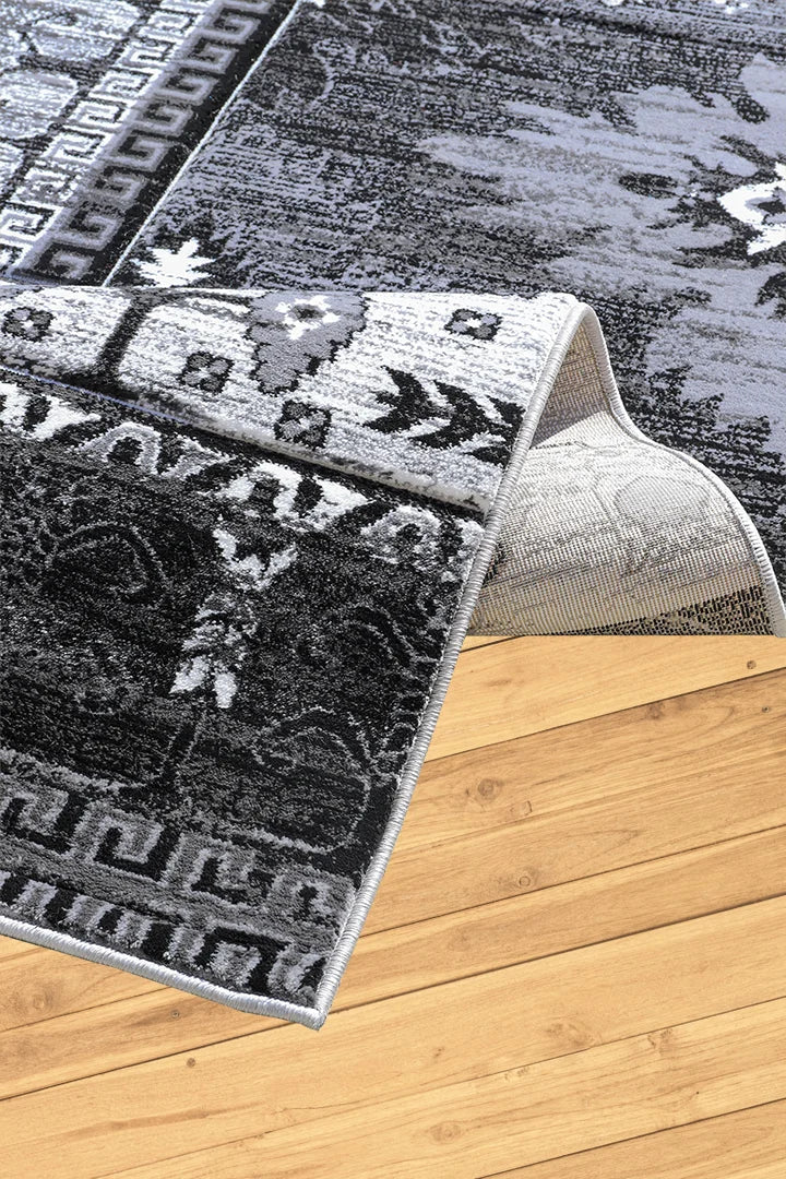 Patchwork Rug - 121 Grey