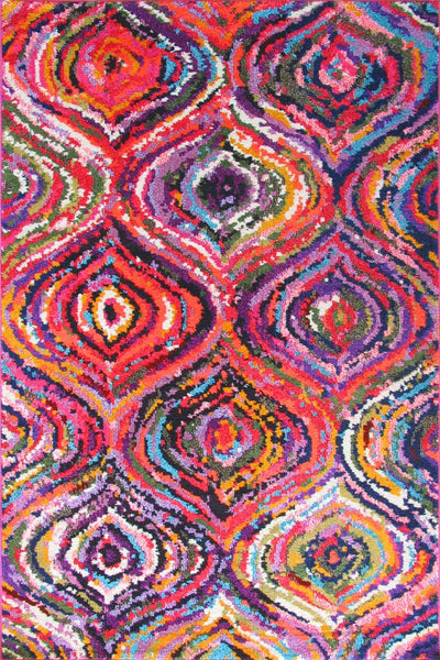 Kaleidoscope Abstract Rug - 107 Pink