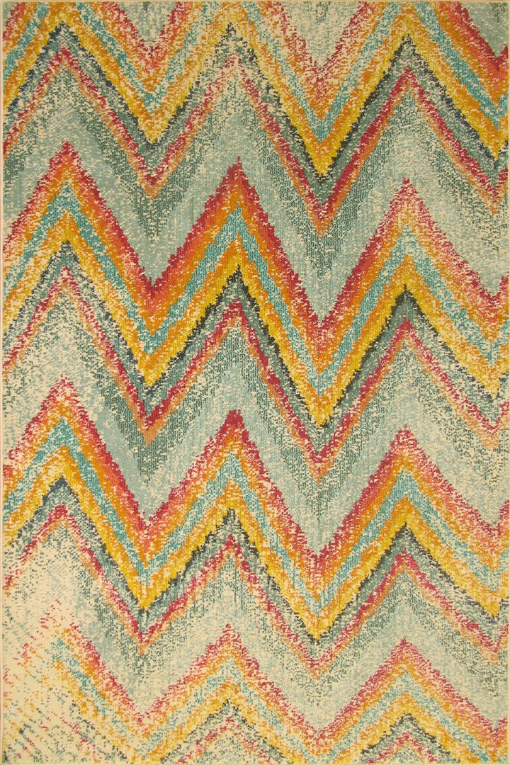 Kaleidoscope Chevron Rug - 116 Multicolour