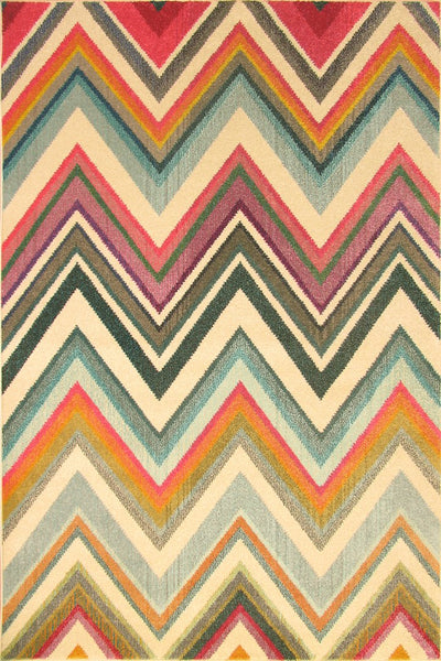 Kaleidoscope Chevron Rug - 118 Beige