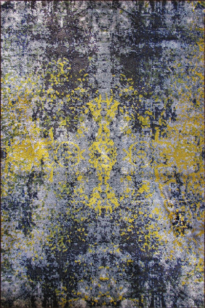 Kaleidoscope Grunge Rug - 127 Blue