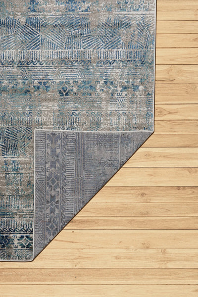 Kansas Contemporary Abstract Rug - 107 Blue