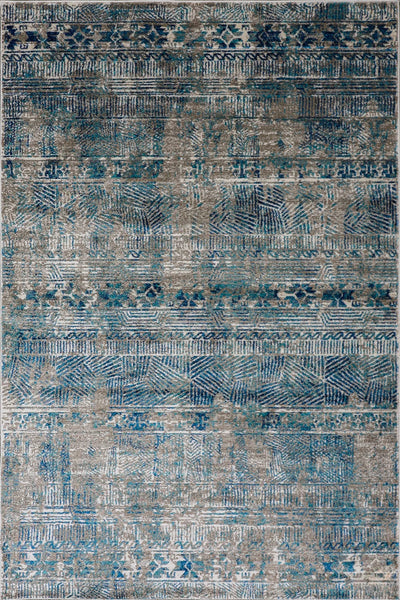 Kansas Contemporary Abstract Rug - 107 Blue