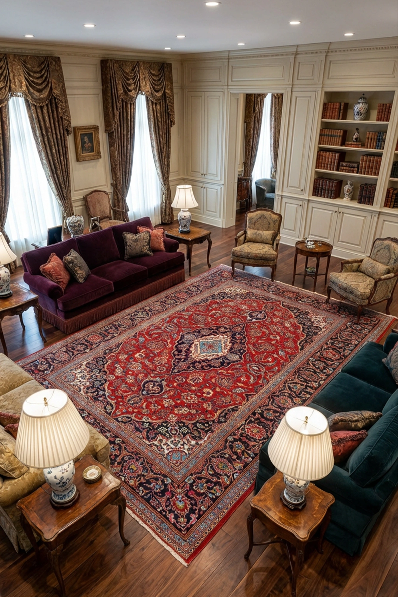 Kashan Hand Knotted Rug 300x195cm