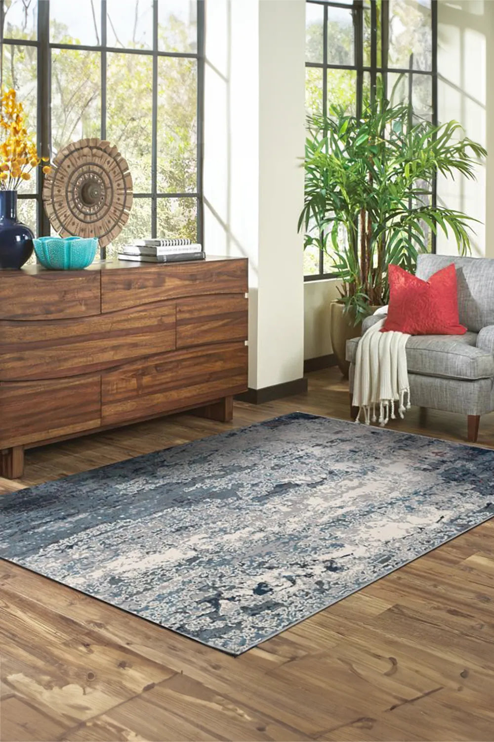 Kenya Distressed Rug - 104 Blue