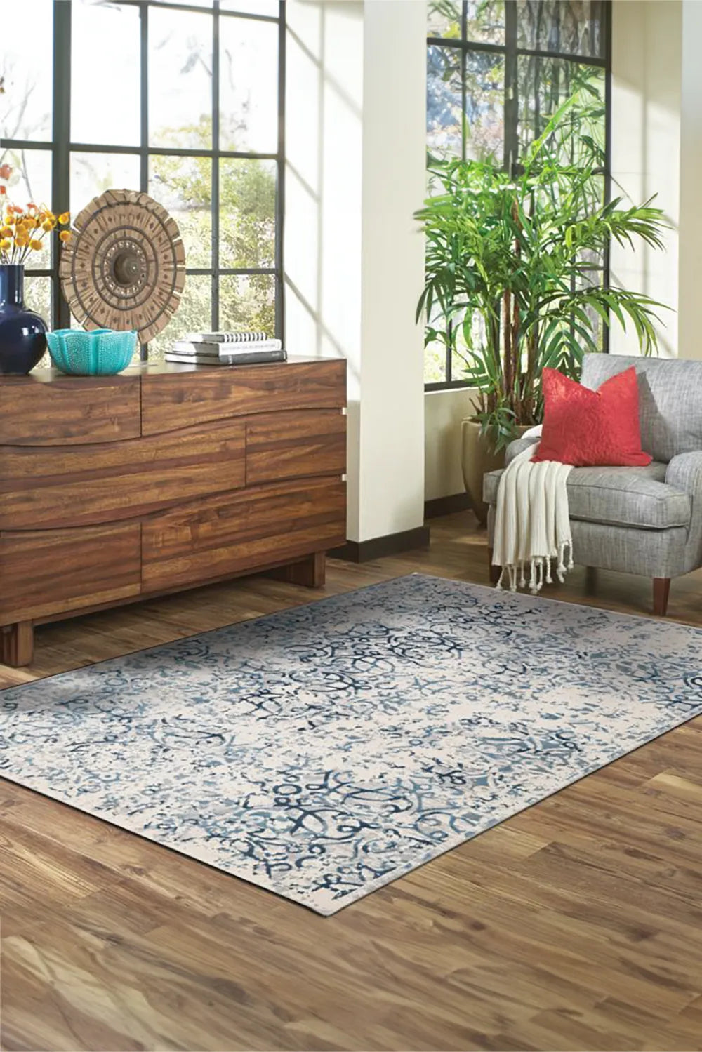 Kenya Distressed Rug - 106 Blue