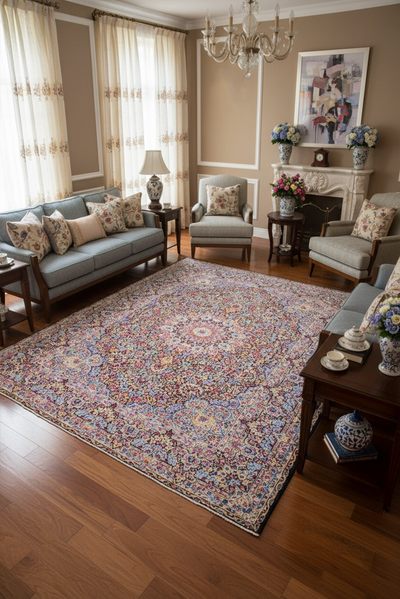 Kerman Persian Handknotted Rug 385x295 cm