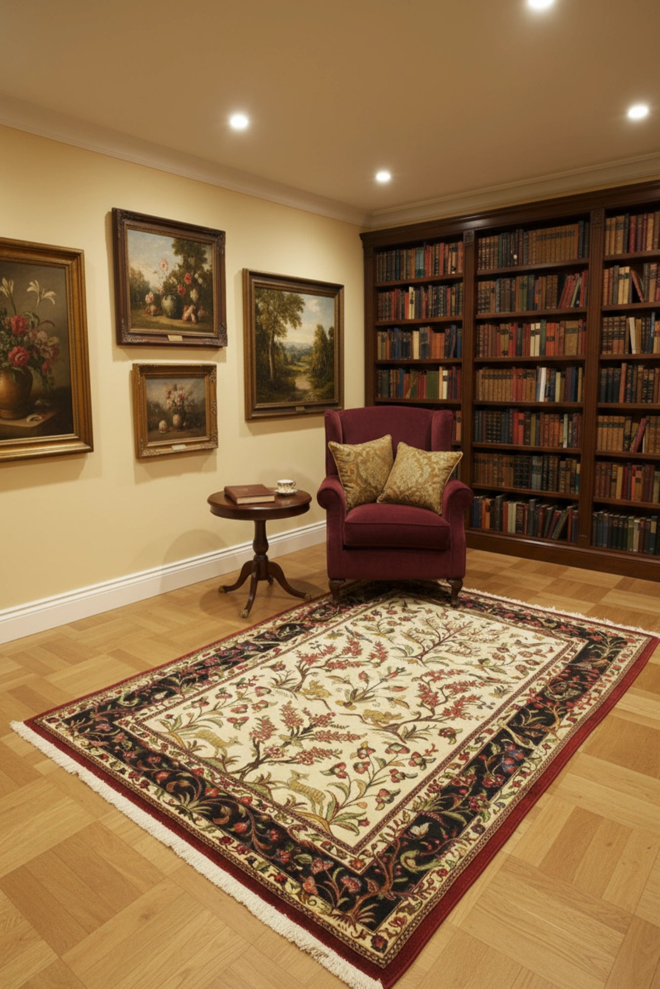 Kum Oriental Hand Knotted Silk Rug