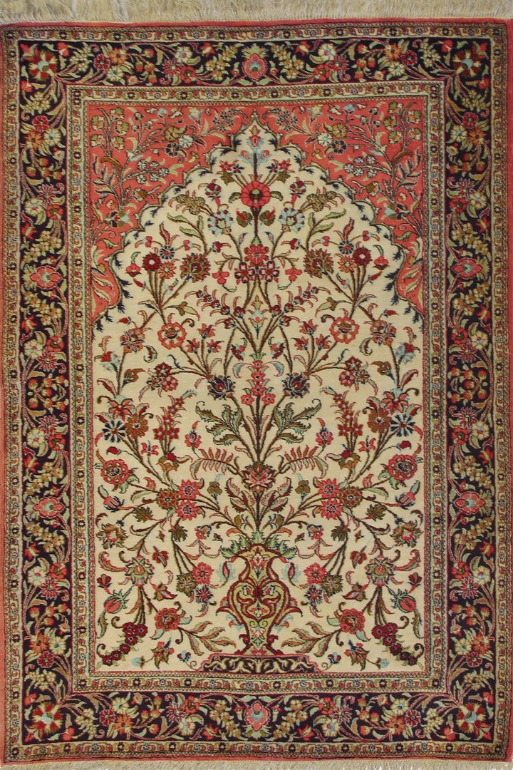 Kum Prayer Hand Knotted Silk Rug