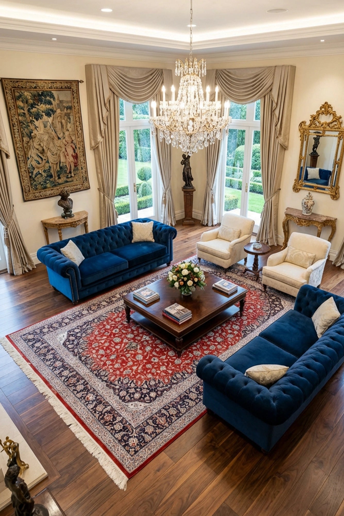 Kum Signed Medallion Hand Knotted Silk Rug 350x250