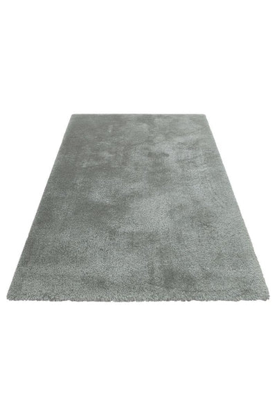 Lusso Plain Shaggy Rug - 115 Silver