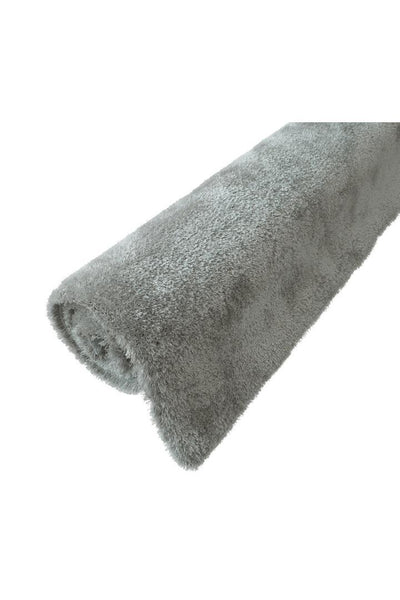 Lusso Plain Shaggy Rug - 115 Silver