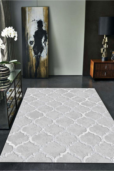 Loft Trellis Rug - 101 Grey